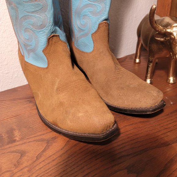 Durango Turqous vintage Cowboy boots 9.5 - Picture 3 of 11